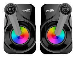 PARLANTE USB PARA PC 2.0  DE 3W X 2, CON CONTROL DE VOLUMEN Y LUZ RGB.  MAR